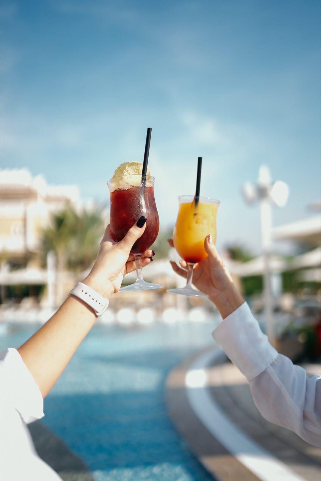 Beach club pool in Dubai