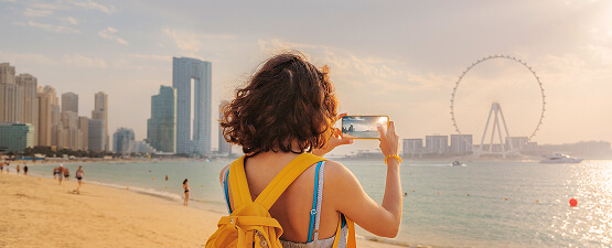 Guest on a Dubai beach