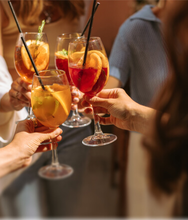 Aperitivo spritzes at Sorsi Osteria, Business Bay